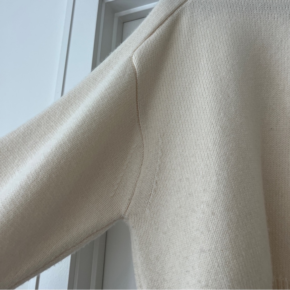Loulou Studio "Bruzzi" Cream Cashmere & Wool Sweater - Size Medium - Picture 16 of 16